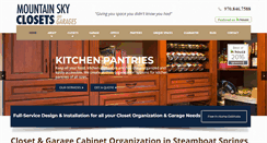 Desktop Screenshot of mtnskyclosets.com