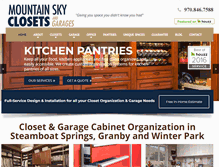 Tablet Screenshot of mtnskyclosets.com